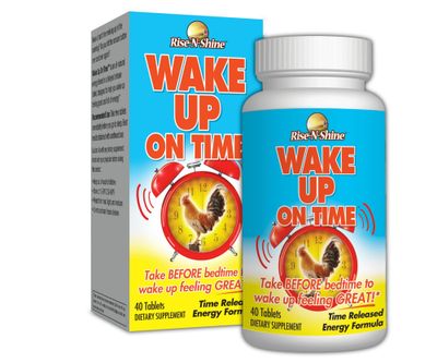 Rise-N-Shine Wake Up On Time Energy Supplement to Help Boost Your Mornings with Alertness &amp; Focus for a Productive Day with Natural Caffeine &amp; More - 40 Tablets