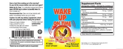 Rise-N-Shine Wake Up On Time Energy Supplement to Help Boost Your Mornings with Alertness &amp; Focus for a Productive Day with Natural Caffeine &amp; More - 40 Tablets