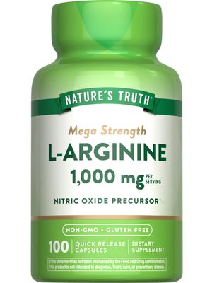 Nature&#39;s Truth L-Arginine 1000mg | 100 Capsules | Mega Strength | Non-GMO &amp; Gluten Free Supplement