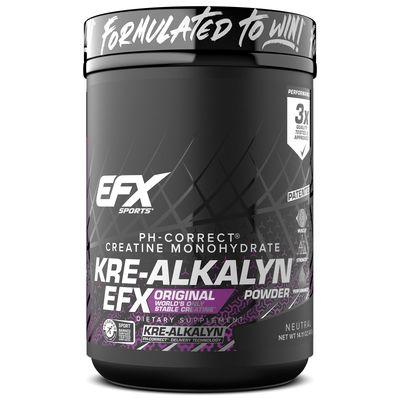 EFX Sports Kre-Alkalyn EFX Powder | pH Correct Creatine Monohydrate Powder Supplement | Strength, Muscle Growth &amp; Performance | 266 Servings (Unflavored)