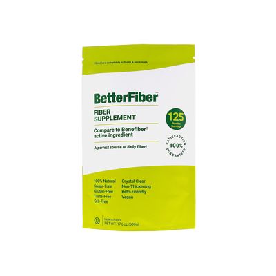 BetterFiber - Prebiotic Fiber Supplement [100% Generic Equivalent of Leading Brand]  Non-GMO Gluten-Free Vegan OU Kosher Certified - 17.6oz/500g (125 Servings)