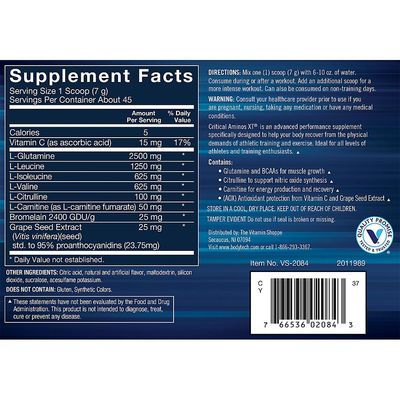 BodyTech Critical Aminos XT Intra/Post Workout Fruit Punch - Supports Muscle Recovery (16 Ounce Powder)
