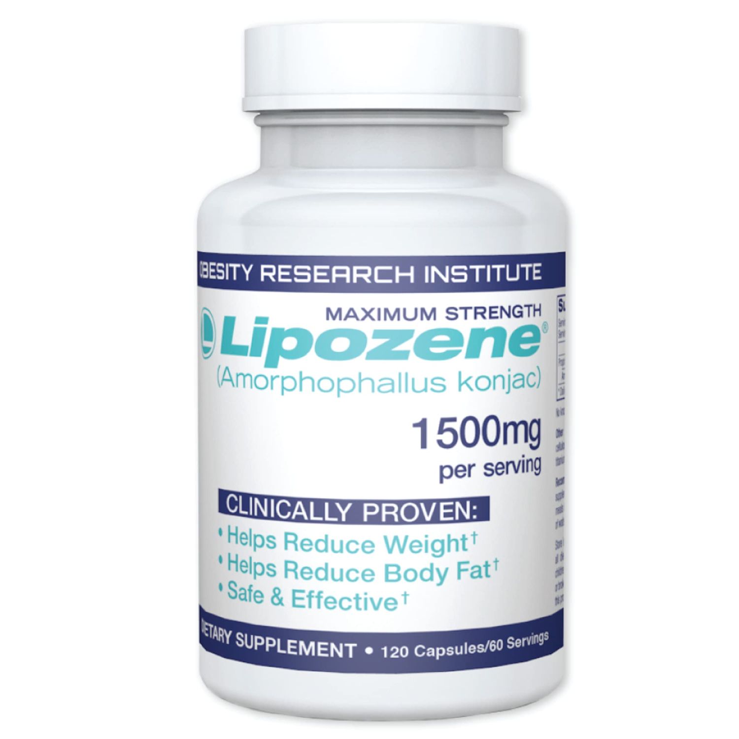 Lipozene MEGA Bottle - 120 Capsules, Making it Our Largest Size Available - Appetite Suppressant