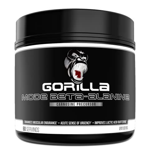 Gorilla Mode Beta-Alanine - Carnosine Precursor/Enhanced Muscular Endurance / 3.2 Grams per Servings