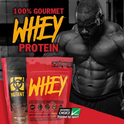 Mutant Whey - 100% Whey Protein Powder Shake, Gourmet Taste, 22g of Protein, Fast Absorbing, Easy Digesting, 5lbs - Vanilla Ice Cream
