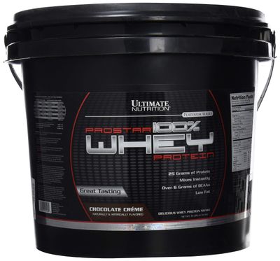 Ultimate Nutrition Prostar Whey Protein Powder of - Low Carb and Sodium, Keto Friendly, 25 Grams of Protein and 6 Grams of BCAAs -150 Servings, Chocolate Crme, 10 Pounds