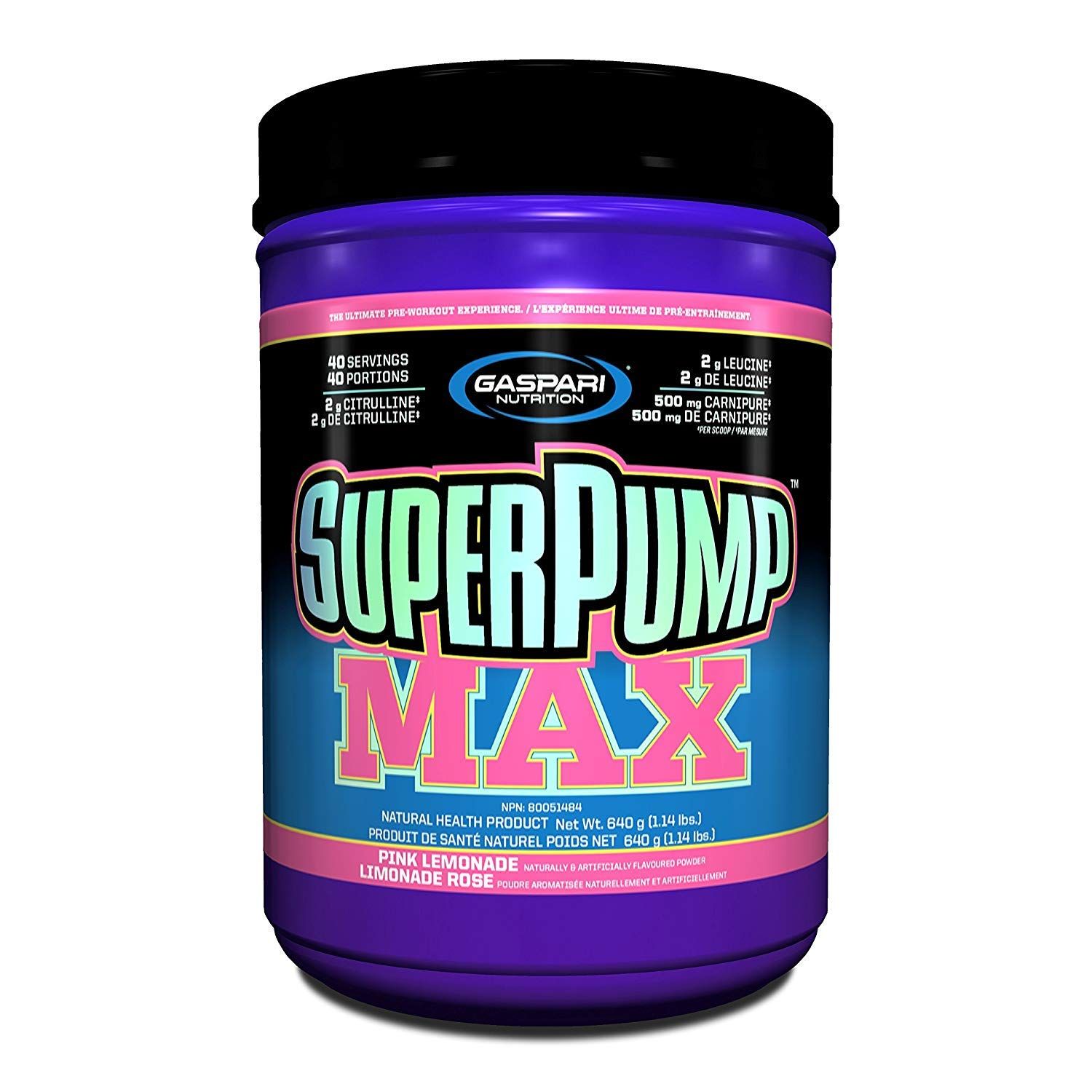 Gaspari Nutrition Superpump Max, Pink Lemonade, 1.41-Pounds