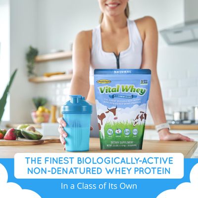 Well Wisdom Proteins Vital Whey - Natural Vanilla - 15g Protein Per Serving - Clean Holistic Grass-Fed Whey Powder for Immune Vitality - Supplement Drink Blend - Sports & Wellness Nutrition - 2.5 lbs