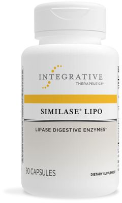 Integrative Therapeutics Similase Lipo - Supports Fat Digestion* - Gut Support Supplement with Digestive Enzymes - Includes Similase, Protease &amp; Amylase - Vegan - 90 Capsules
