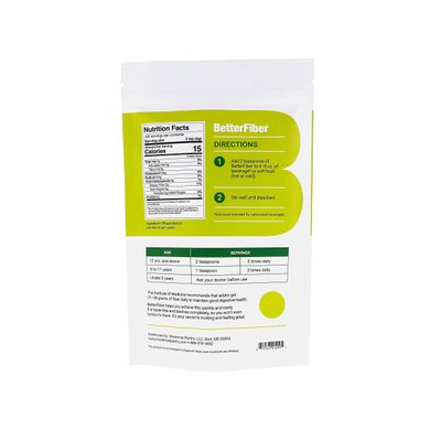 BetterFiber - Prebiotic Fiber Supplement [100% Generic Equivalent of Leading Brand]  Non-GMO Gluten-Free Vegan OU Kosher Certified - 17.6oz/500g (125 Servings)