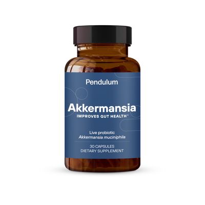 Pendulum Akkermansia Probiotic with Prebiotic Fiber - Increases GLP-1 Production, Delayed Release, Third-Party Tested, 100M AFU Live Strain for Gut Health for Men &amp; Women (30 Capsules, 1-Pack)