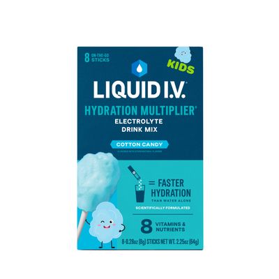 Liquid I.V., Liquid I.V. Kids Hydration Multiplier Drink Mix - Cotton Candy, 8 Count