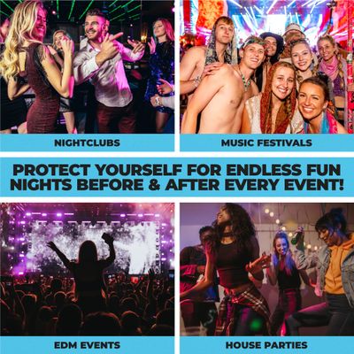 Hydralit Rave Recovery Aid Vitamins After Party Relief Pills Music Festival Accessories Rave Essentials 5-HTP Supplement Electrolytes Hydration Better Mornings Serotonin Energy Hangover 120 Capsules