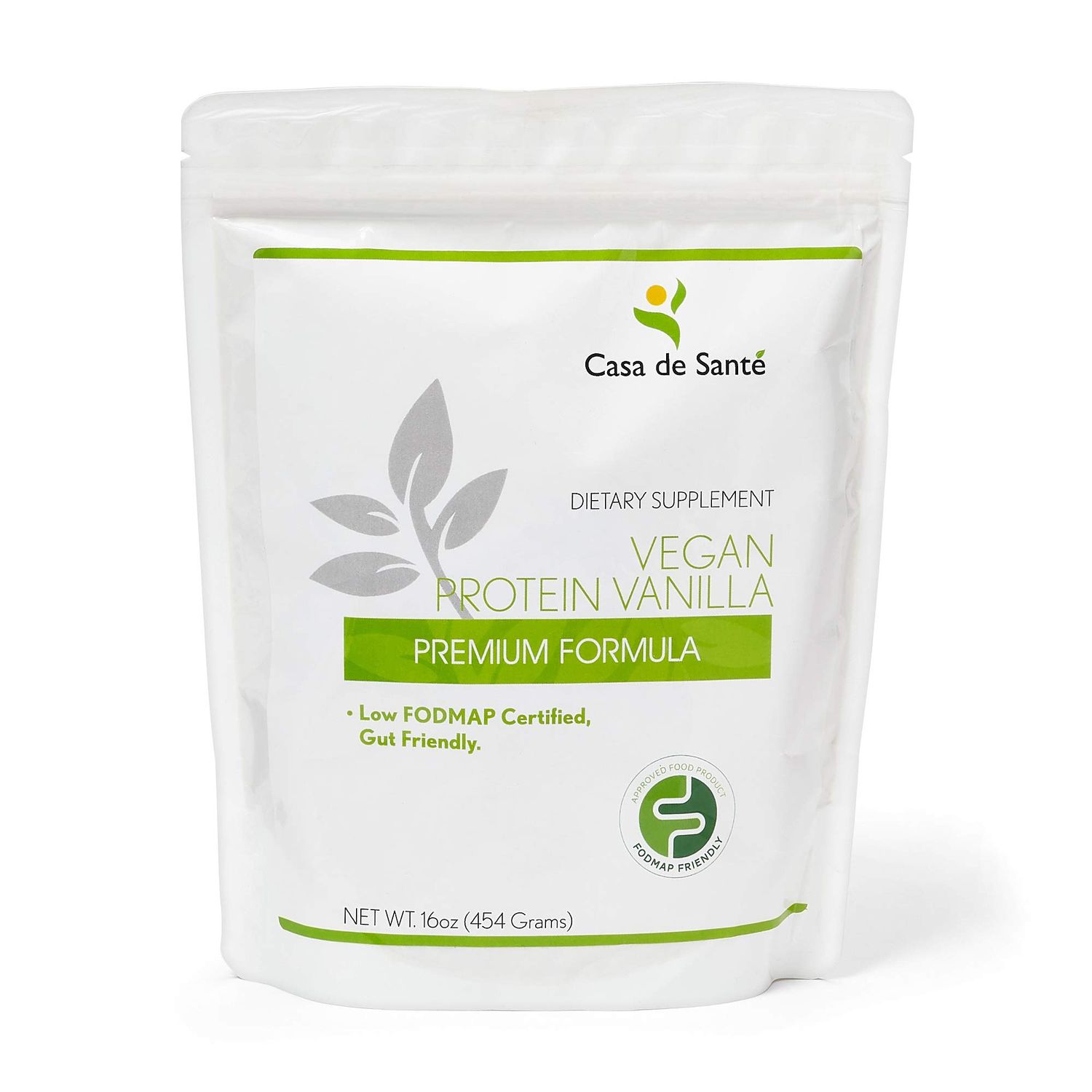 Low FODMAP Certified Elemental Vegan Protein Powder IBS &amp; SIBO Gut Friendly Gluten Dairy Soy Sugar &amp; Grain Free Keto Paleo Low Carb All Natural No Seed Oil + Superfoods Spirulina Dulse &amp; Kelp, Vanilla