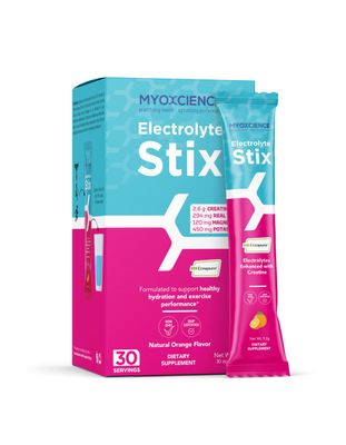 MYOXCIENCE Electrolyte Stix | Real Salt, Electrolytes, Magnesium Potassium Plus Taurine and Creatine (Orange)