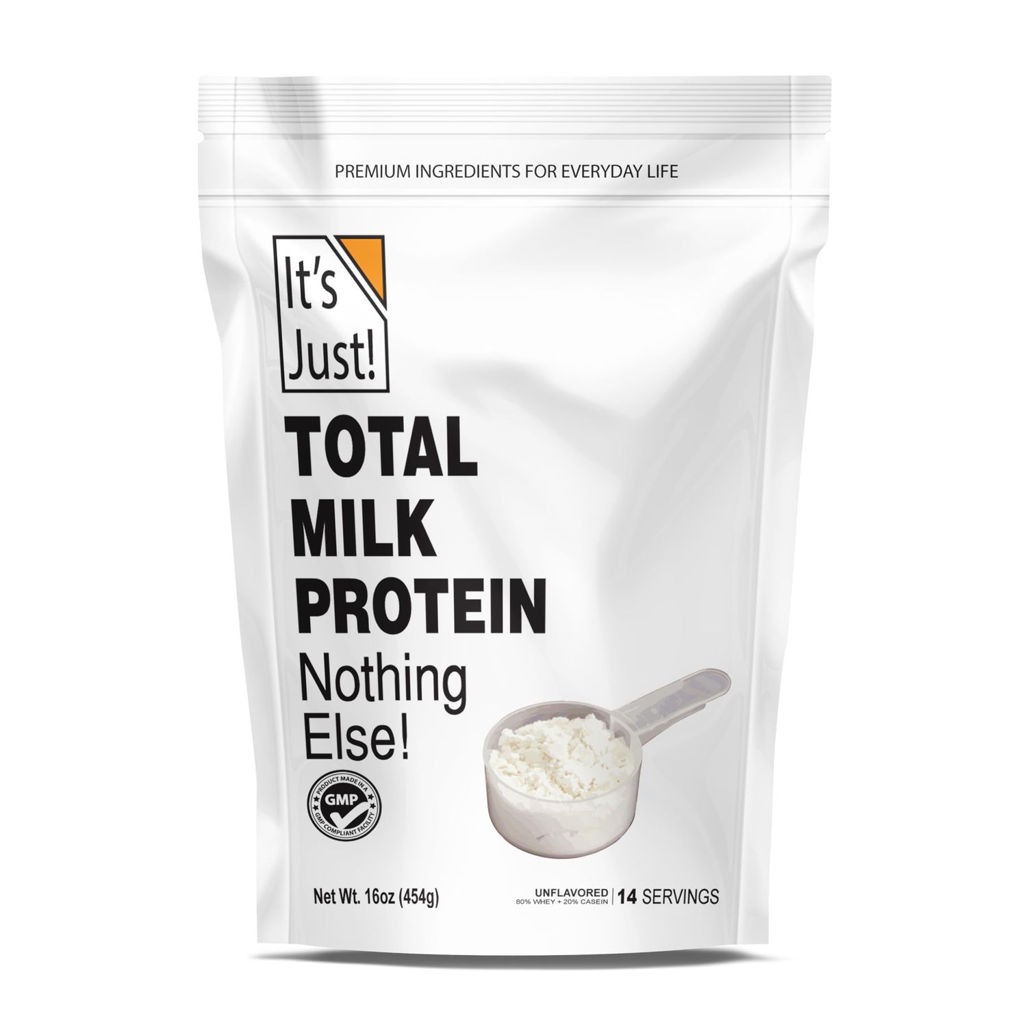 It&#39;s Just! - Milk Protein Concentrate Powder, Naturally 80% Casein / 20% Whey, rBSH/RBST Hormone Free, No Added Sugar (1 Pound, Unflavored)