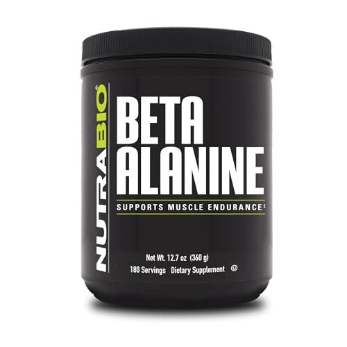 NutraBio Beta Alanine Pre-Workout Supplement - Beta Alanine Powder- 360g Powder