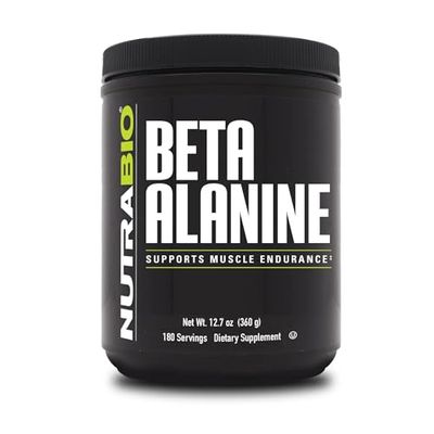 NutraBio Beta Alanine Pre-Workout Supplement - Beta Alanine Powder- 360g Powder