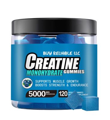 Buy RELIBLE LLC Creatine Monohydrate Gummies for Men &amp; Women-5g of Creatine Monohydrate per Serving- Increase Strength and Build Muscle,Sugar Free,Vegan,Blueberry Flavor, 120 Count