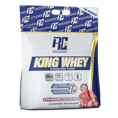 Ronnie Coleman Signature Series King Whey, Leading Whey Protein with Added Whey Isolate (10lb, Strawberry Cheesecake)