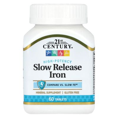21st Century Slow Release Iron Tablets, 60 Count