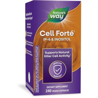 Nature&#39;s Way Cell Fort IP-6 &amp; Inositol, Supports Natural Killer Cell Activity*, Immune Support*, with Calcium, Phosphorus &amp; Magnesium, Gluten-Free, Vegan, 240 Capsules (Packaging May Vary)