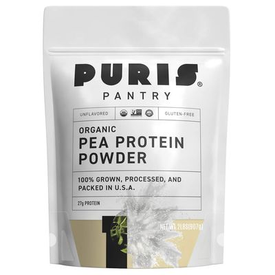 PURIS Organic Pea Protein Powder, 100% Grown, Processed and Packed in USA, Protein Powder Plant Based, 2 LB Unflavored, Organic, Vegan, Gluten Free, Dairy Free, Non GMO, Plant Protein Powder, Keto