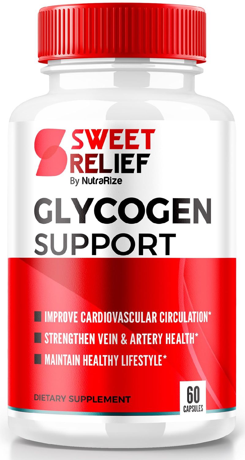 NutraRize Sweet Relief Glycogen Support - Sweet Relief Joint Support &amp; Blood Vessel Cleaner, Sweet Relief Detox Support, SweetRelief Capsules Glyco Optimizer Cleanse Restore Rleaf (60 Capsules)