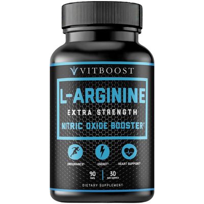 VITBOOST Extra Strength L Arginine Capsule 1500mg - Nitric Oxide Supplements for Stamina, Muscle, Vascularity &amp; Energy - Powerful NO Booster with L-Arginine, L-Citrulline &amp; Essential Amino Acids