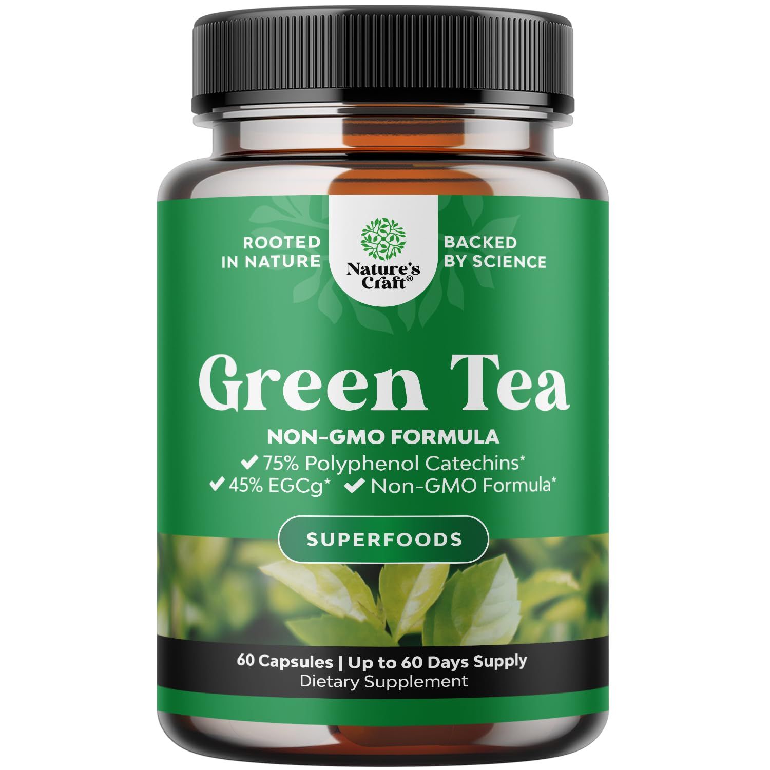 Green Tea Extract Capsules - Pure Extract - Weight Loss Pills - Burn Belly Fat - Metabolism Booster - Lose Weight Fast - for Men and Women Natural Detox Cleanse