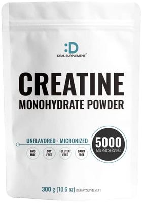 Micronized Creatine Monohydrate Powder 60 Servings - 5000mg(5g) Per Serving | Unflavored Creatine for Men &amp; Women | Improve Performance &amp; PreWorkout Recovery | Vegan, Keto | Non-GMO, No Filler
