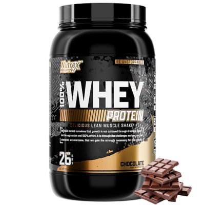 Nutrex Research Chocolate Whey Protein Powder | 100% Whey Protein Supplement | Enhanced Muscle Builder &amp; Recovery Protein with Digestive Enzymes for Men &amp; Women - 25g Protein (Chocolate, 2 Pound)