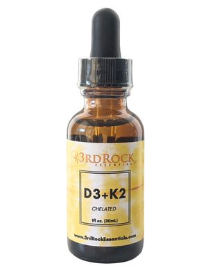 3rd Rock Essentials Vitamins D3 K2 | Chelated Liquid Vitamin Supplement Drops | Vitamin D3 | Vitamin K2 | Support Calcium Absorption Strong Bones Healthy Heart | Vegan | Gluten Free | 1 Fl Oz