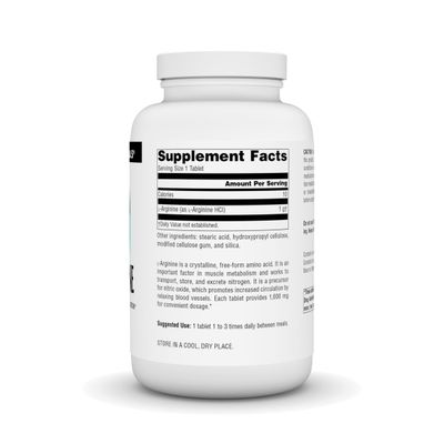 Source Naturals L-Arginine Free Form* - 1000 mg, 200 Tablets