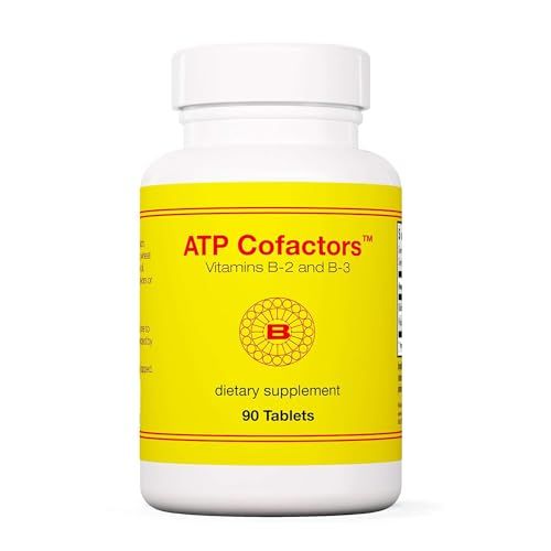 Optimox ATP Cofactors Supplement - Vitamin B Complex for Men &amp; Women, Vitamin B2, Vitamin B3, 100mg Riboflavin, 500mg Niacin, High Potency Tablets - 90 Count