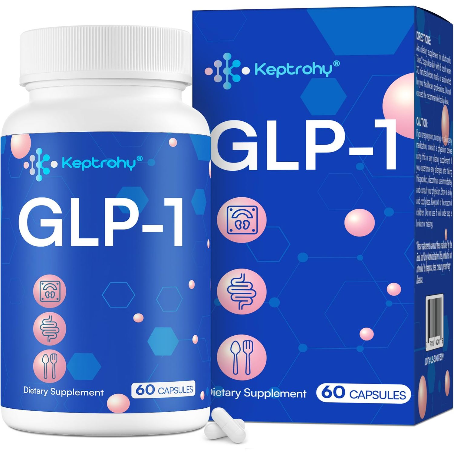 GLP-1 Support | Eriocitrin Support GLP-1 Naturally, Take Before Meal, GLP-1 Support, GLP Support Core with Synbiotics, Hops Extract, Natural GLP-1 Supplement for Men &amp; Women - 1 Bottle