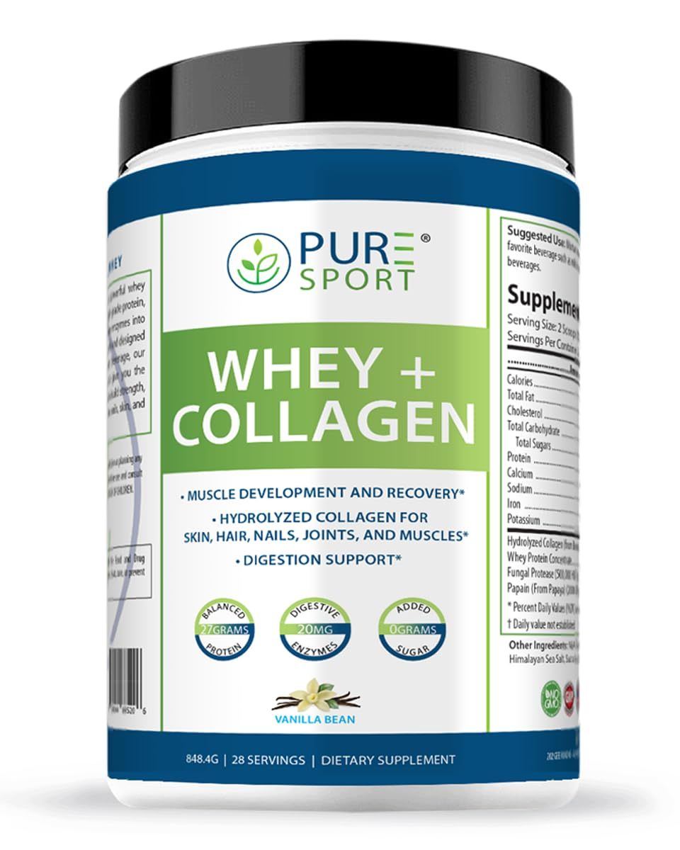 PURE WHEY Protein + Collagen Vanilla Bean