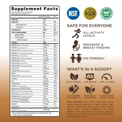 TRU Plant Based Protein Powder, BCAA, EAA, 20g Vegan Protein, 100 Calories, 27 Vitamins, No Artificial Flavors 25 Servings 25 Servings (Dulce De Leche)
