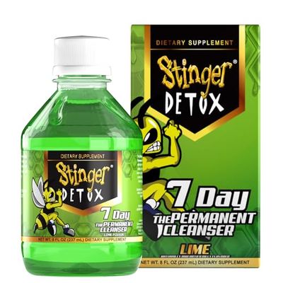 Stinger Detox 7-Day Permanent Drink - Lime Flavor - 8 FL OZ