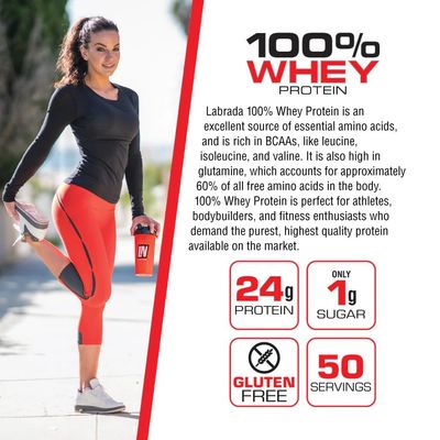 Labrada Nutrition 100% Whey Protein Chocolate 4.13 Pound