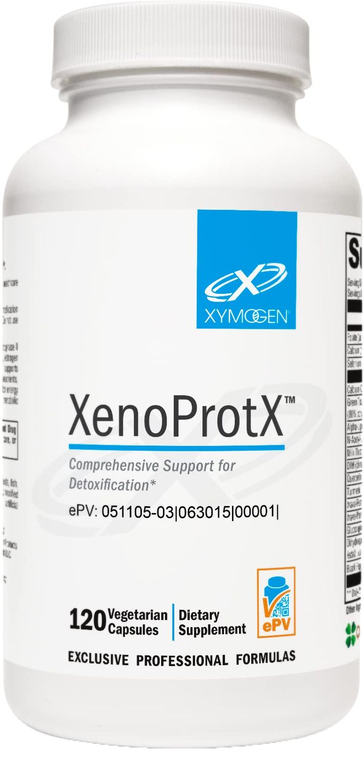 XYMOGEN XenoProtX - Supports Healthy Estrogen Metabolism + Xenoestrogens Detox - DIM, NAC, Calcium D-Glucarate + Phytonutrients Supplements to Support Liver Detox + Liver Health (120 Capsules)