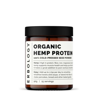 100% Organic Hemp Protein Powder 10.6 oz - Cold-Pressed from 100% Hemp Seeds - High in Vitamin D and Minerals - Straight from Farm - Raw, Vegan and Gluten-Free - Non-GMO - Recyclable Glass Jar