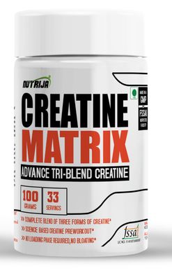 NutriJa CREATINE Matrix - Complete Blend of Creatine HCL, Creatine Nitrate &amp; Magnesium Chelate - 100 Grams (Pineapple)