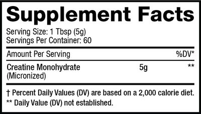 Musclesport Creatine Monohydrate Powder - Micronized Creatine Monohydrate - Energy, Strength &amp; Endurance - 300g, Unflavored