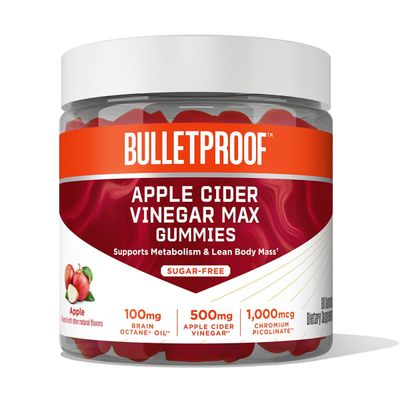Bulletproof Apple Cider Vinegar Max Sugar-Free Gummies, 60 Count, Keto Supplement for Cravings, Supports Metabolism