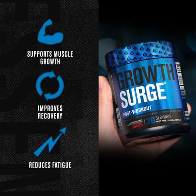 Jacked Factory Growth Surge Creatine Post Workout w/L-Carnitine - Daily Muscle Builder &amp; Recovery Supplement with Creatine Monohydrate, Betaine, L-Carnitine L-Tartrate - 30 Servings, Swoleberry