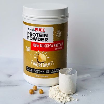 simplyFUEL Plant Based Protein Powder - Chickpea Protein - 20g No Whey Protein Powder Unflavored - High Fiber - Unsweetened - No Stevia - Nothing Artificial - 1.25 pounds