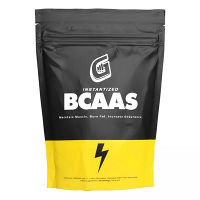 Gains in Bulk BCAA Powder Supplement -Branch Chain Amino Acids for Pre, Intra, Post Workout Recovery - Clean, Pure, Unflavored (100 Servings)