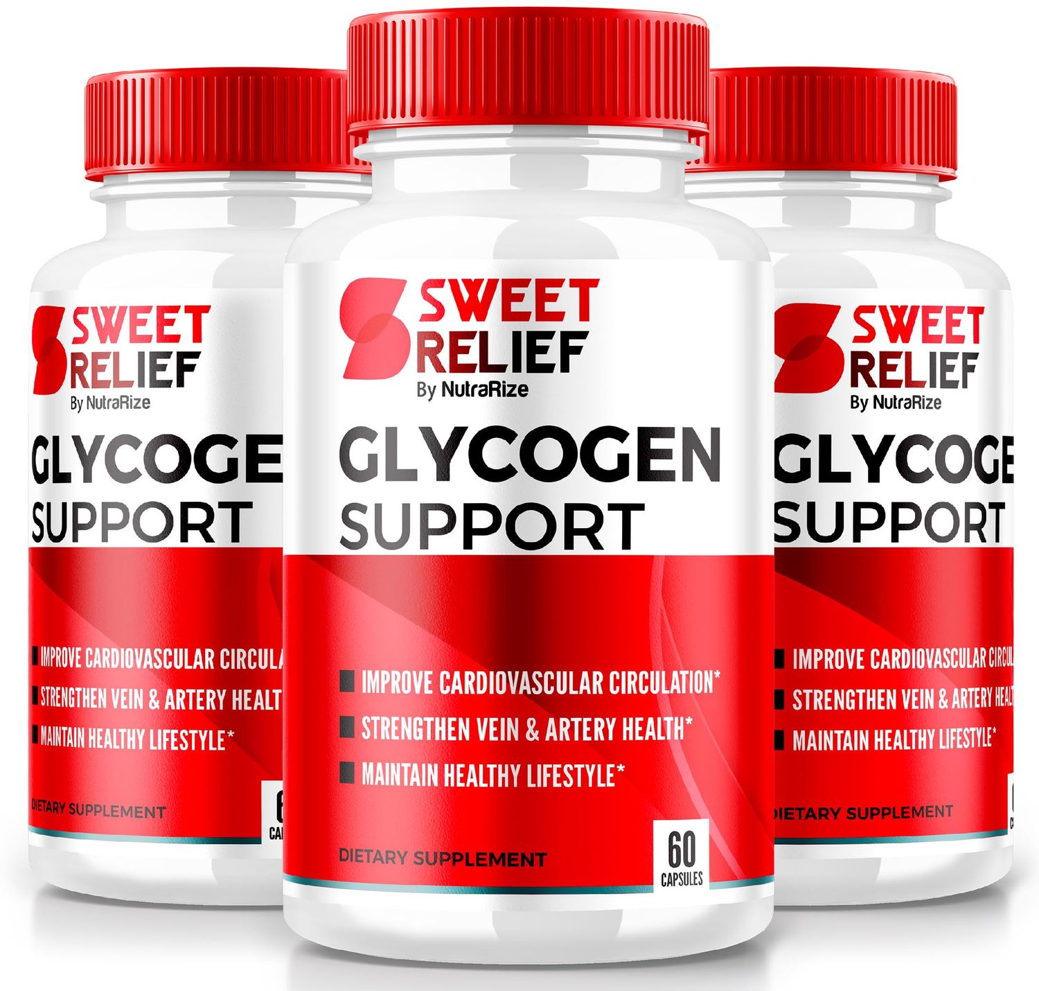 (3 Pack) Sweet Relief Glycogen Support - Sweet Relief Blood Vessel Cleaner, Sweet Relief Capsules, Advanced Formula for Overall Wellness, SweetRelief Reviews (180 Capsules)
