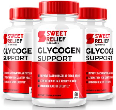 (3 Pack) Sweet Relief Glycogen Support - Sweet Relief Blood Vessel Cleaner, Sweet Relief Capsules, Advanced Formula for Overall Wellness, SweetRelief Reviews (180 Capsules)
